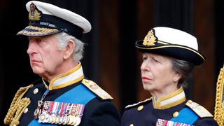 King Charles III and Princess Anne, Princess Royal attend the Committal Service for Queen Elizabeth II