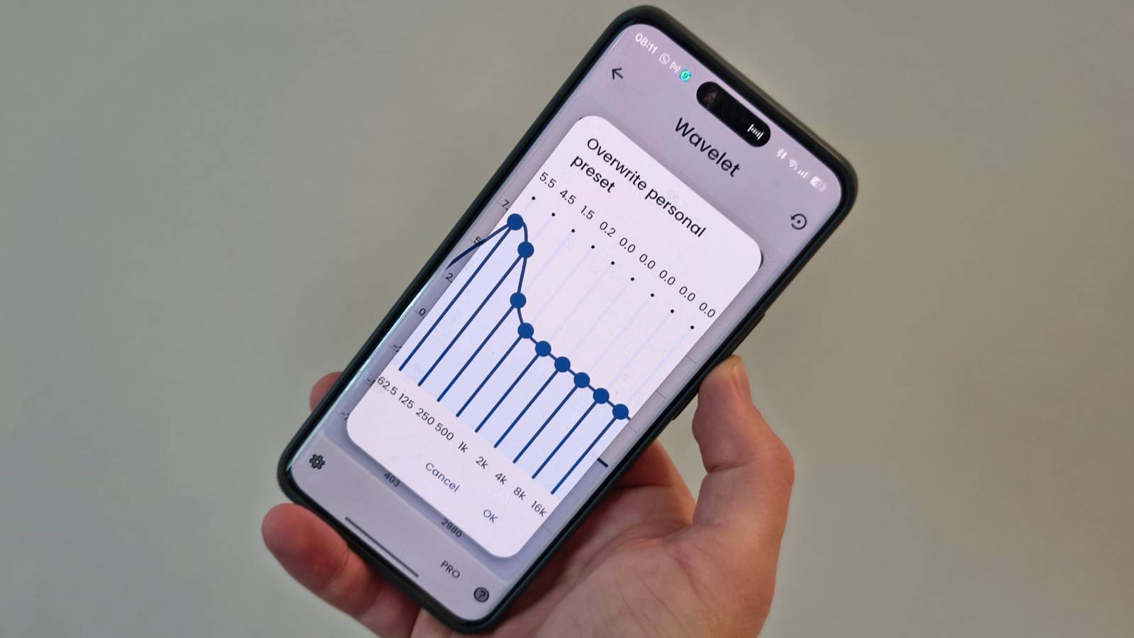 The Wavelet app on a Realme phone.
