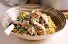 Creamy bacon and mushroom pasta