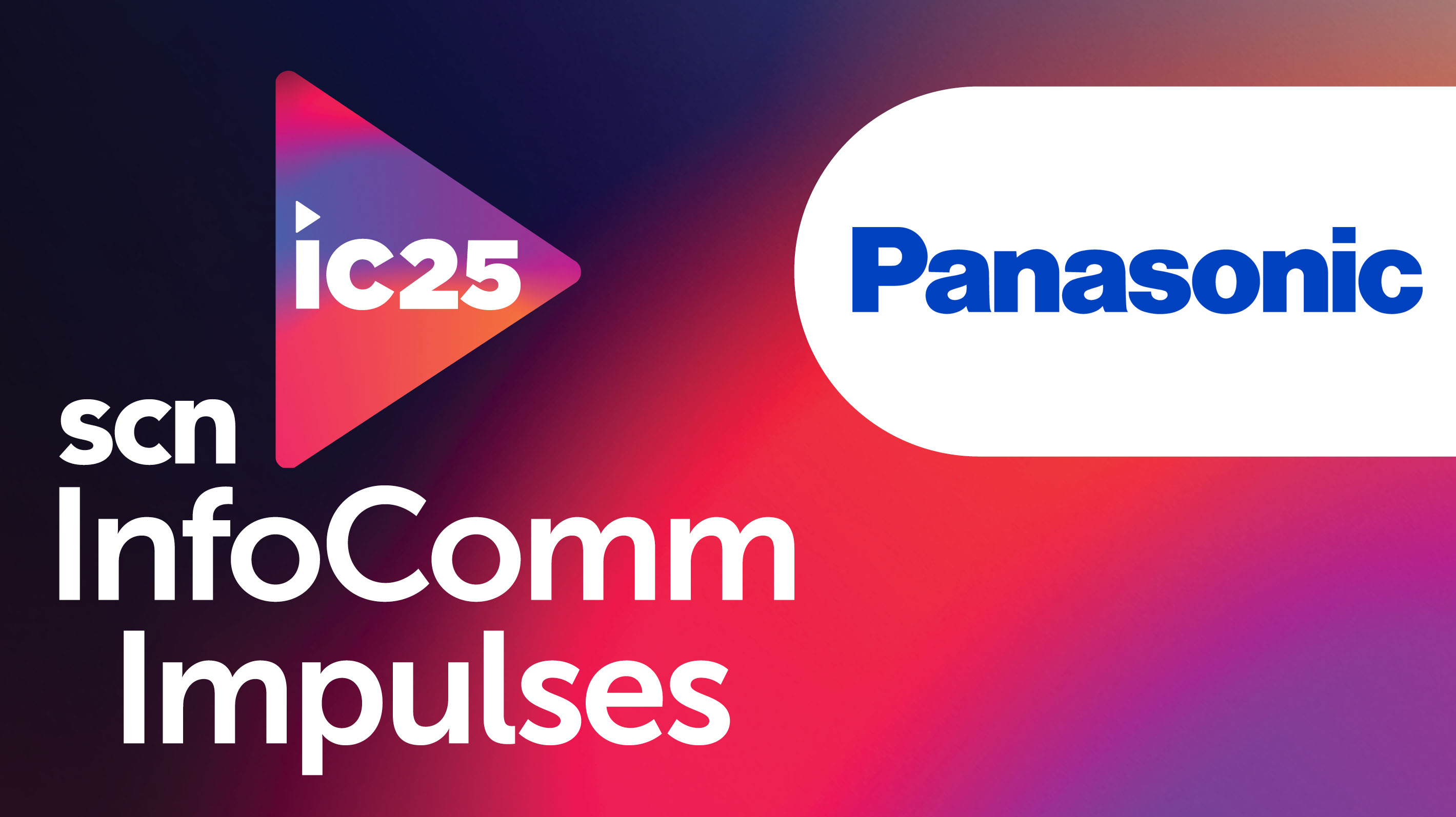 The Panasonic InfoComm Impulse logo and headshot of CEO. 