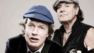 Angus Young and Brian Johnson
