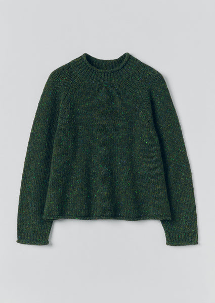 Orla Donegal Wool Sweater | Emerald