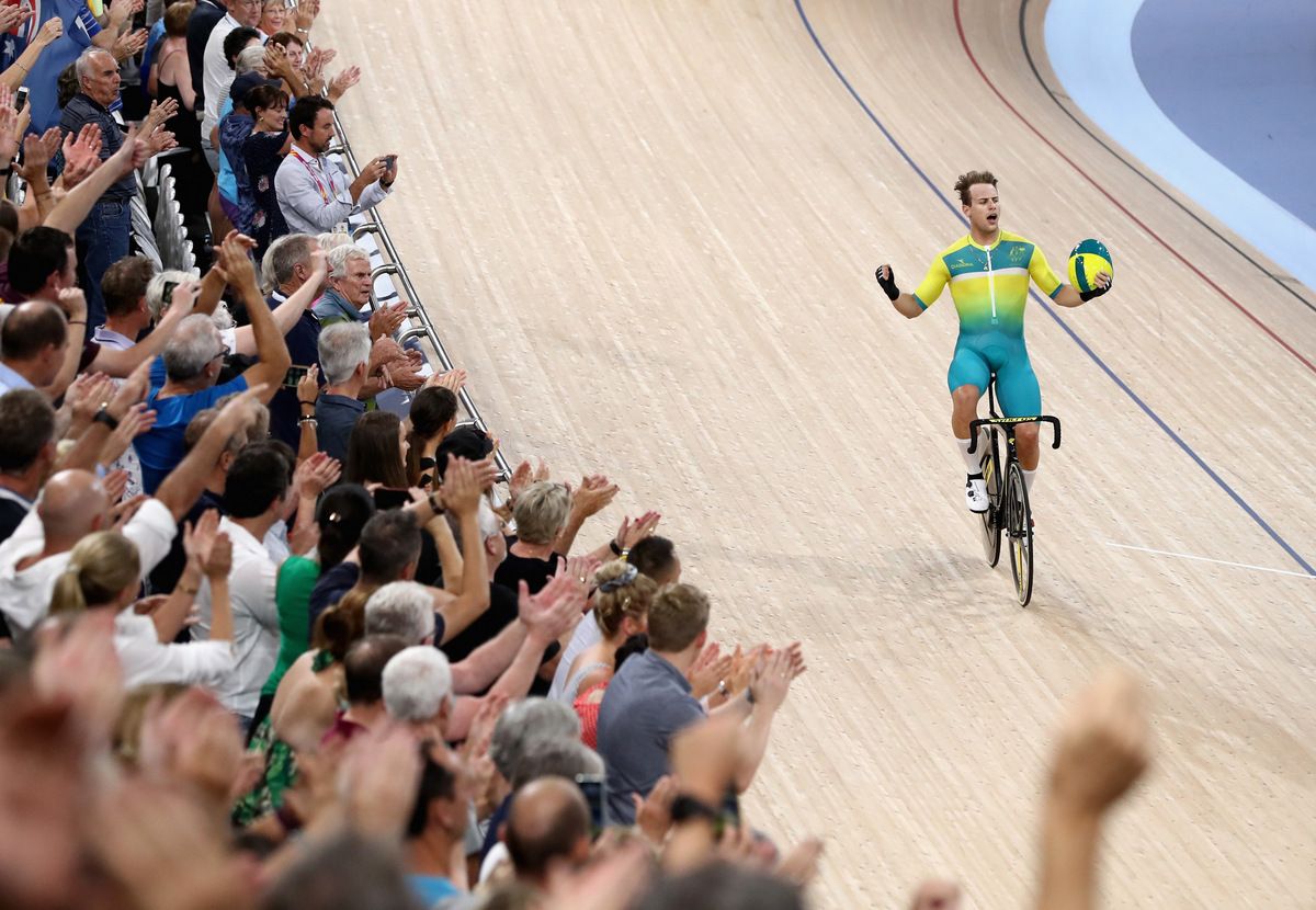 Sam Welsford (Australia) celebrates