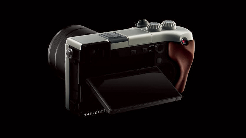 Beauty shot of the Hasselblad Lunar against a black background