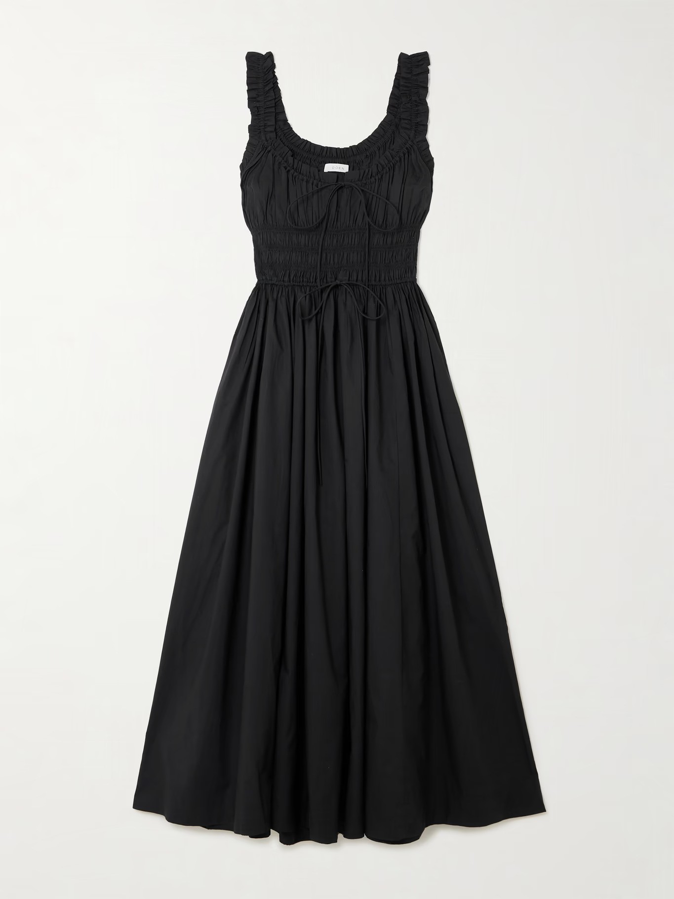 Doen black midi dress