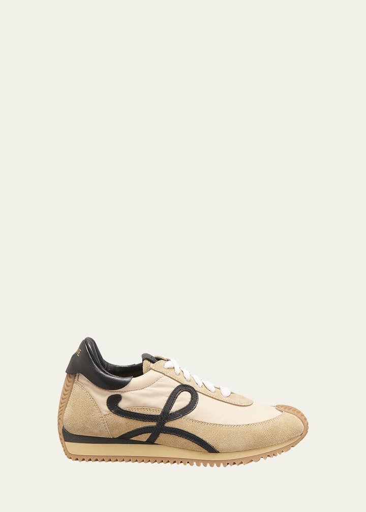 Flow Runner Suede and Leather Sneakers