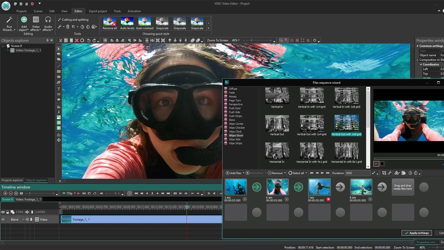 Best free video editing software: VSDC iMovie interace