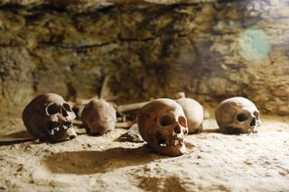 Several skulls were found in the burial ground. These would likely be from mummies that have not survived intact.