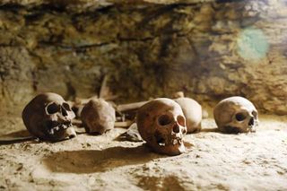 Several skulls were found in the burial ground. These           would likely be from mummies that have not survived intact.