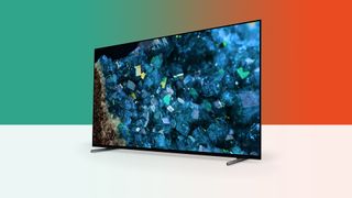 Sony A80L TV on colored background
