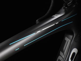 The Team Sky F10 is decorated with the team's lines
