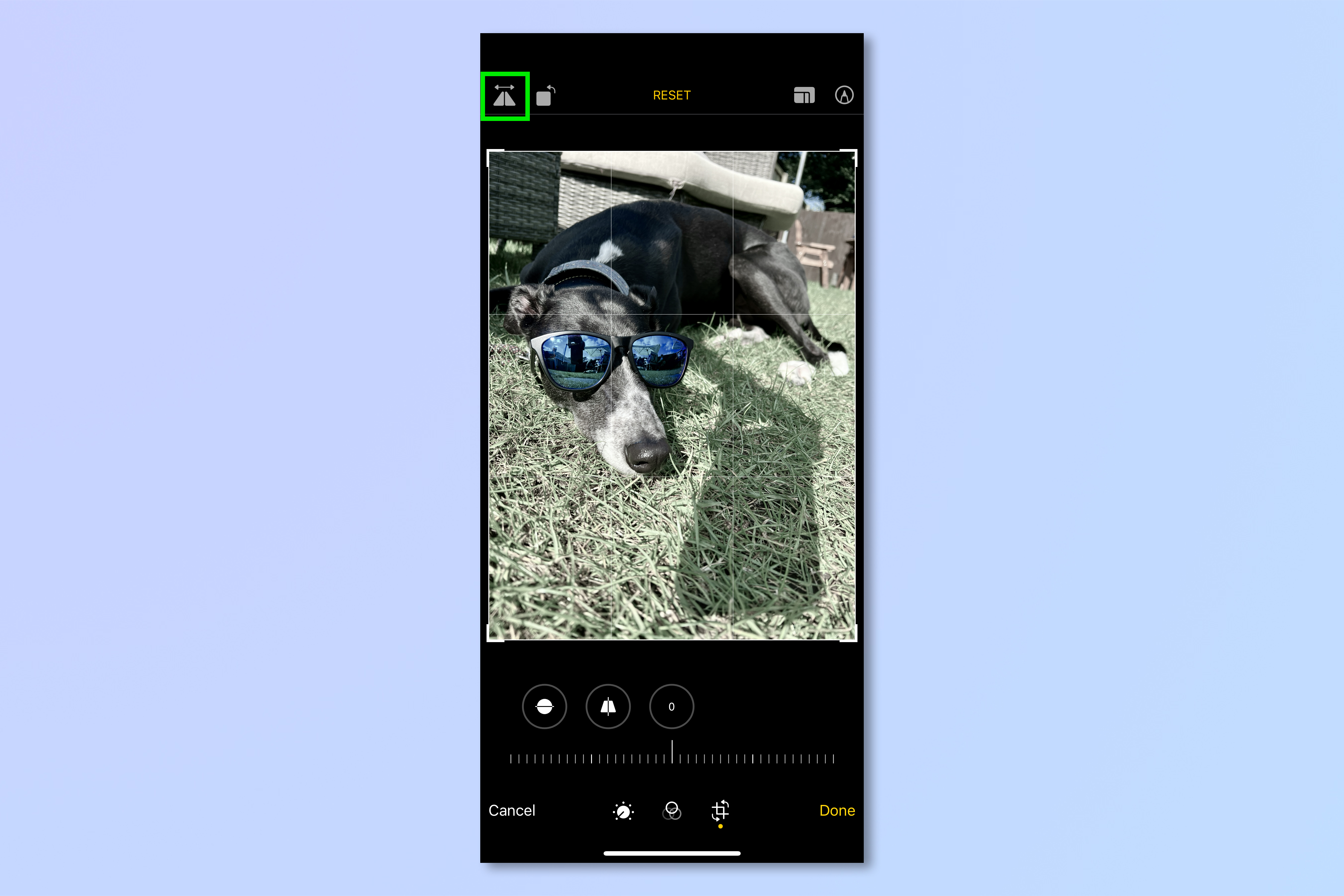 A screenshot showing how to edit photos on iPhone