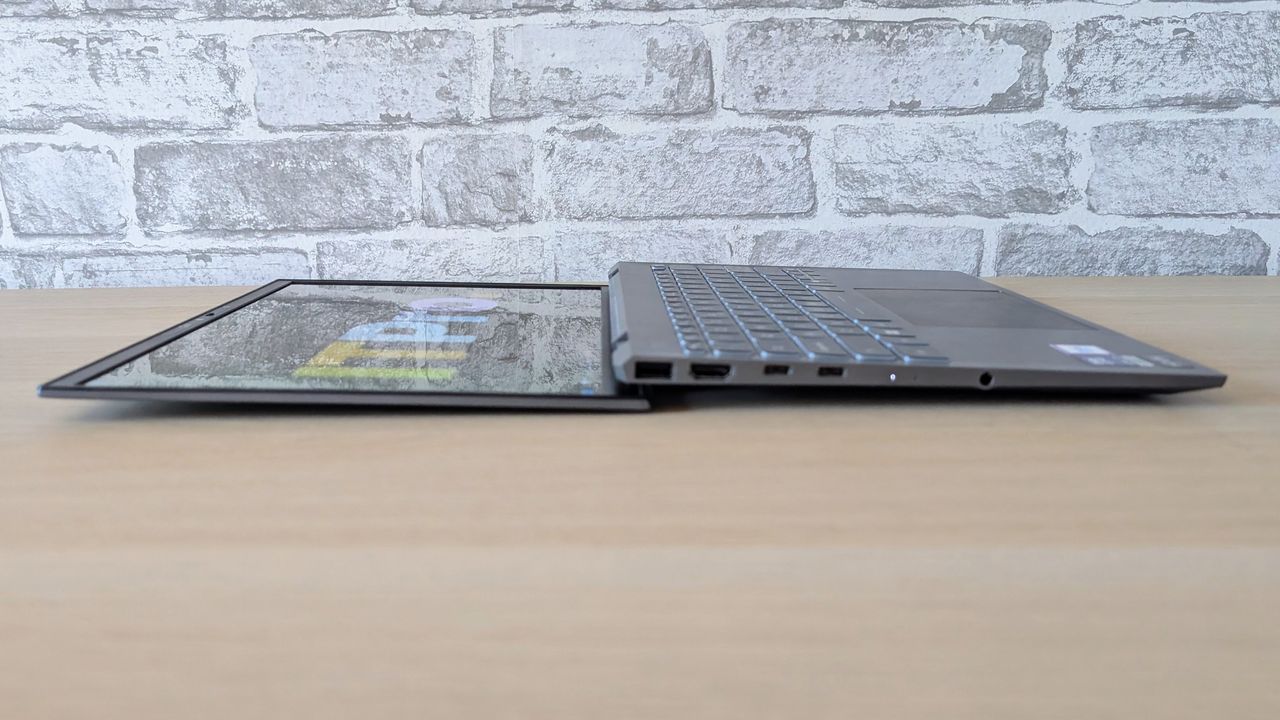 The MSI Prestige 13 AI+ on a desk