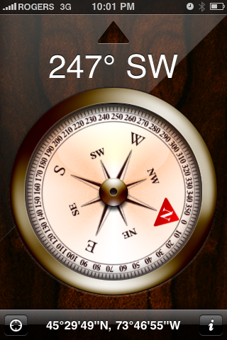 iphone 3.0 compass app