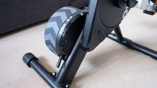 Zwift Ride smart bike, a close-up photo of the turbo trainer