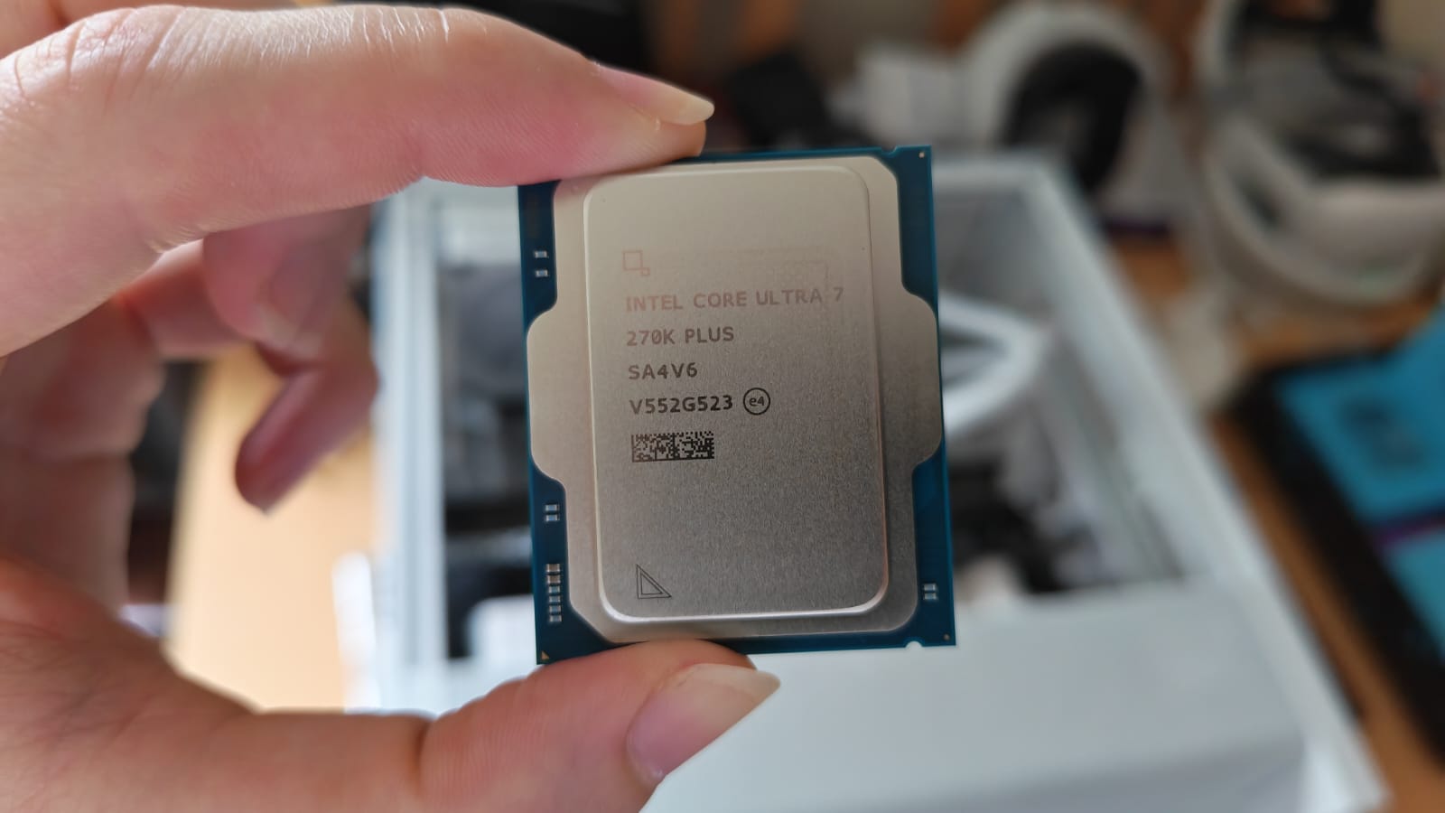 A close up of the branding on the Intel Core Ultra 7 270K Plus