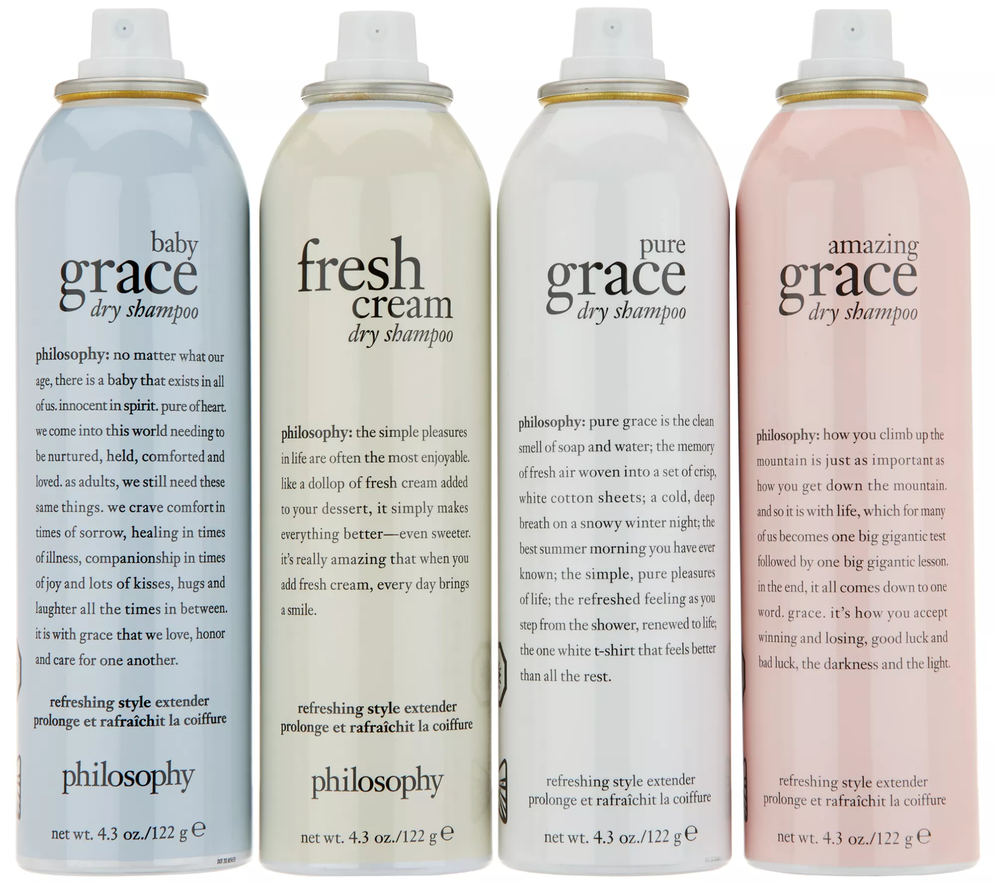 Philosophy Dry Shampoo Style Extender Hair Refresher 4pc Collection