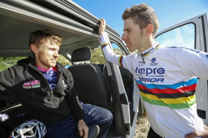 Damiano Cunego and Rui Costa on Mallorca