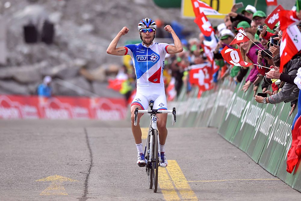 Thibaut Pinot (FDJ) soloes to the stage 5 win