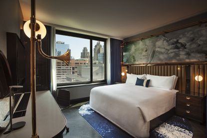 Guestroom at Hotel EMC2, Chicago, USA