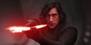 Adam Driver as Kylo Ren in Star Wars: The Last Jedi