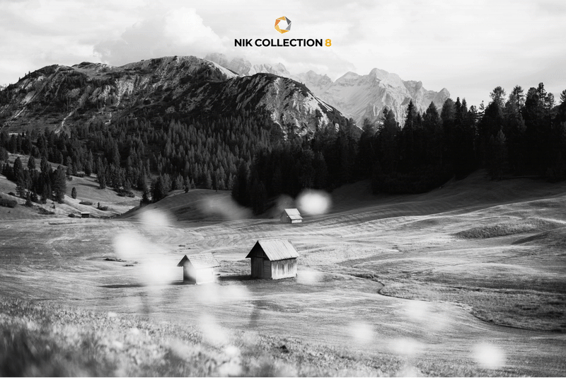GIF showing the mono filter effects present in DxO Nik Collection 8's Silver Efex Pro