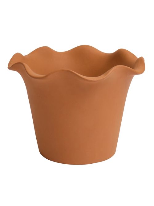 Scalloped 28.5cm Clay Planter