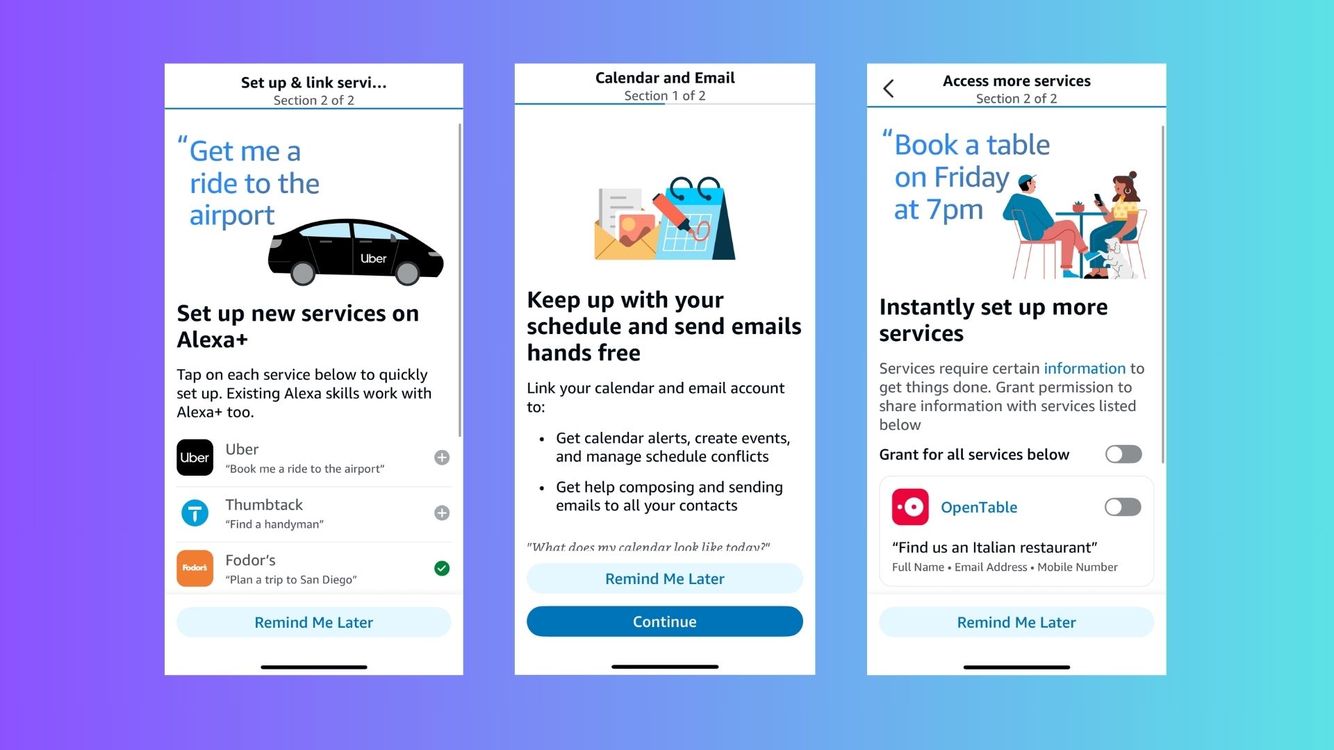 Alexa+ screenshots from app