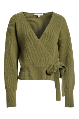 Wayf Terri Bouclé Rib Wrap Sweater 