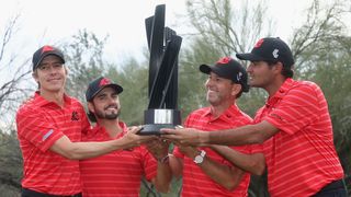 Fireballs GC after their win in the LIV Golf Tuscon tournament