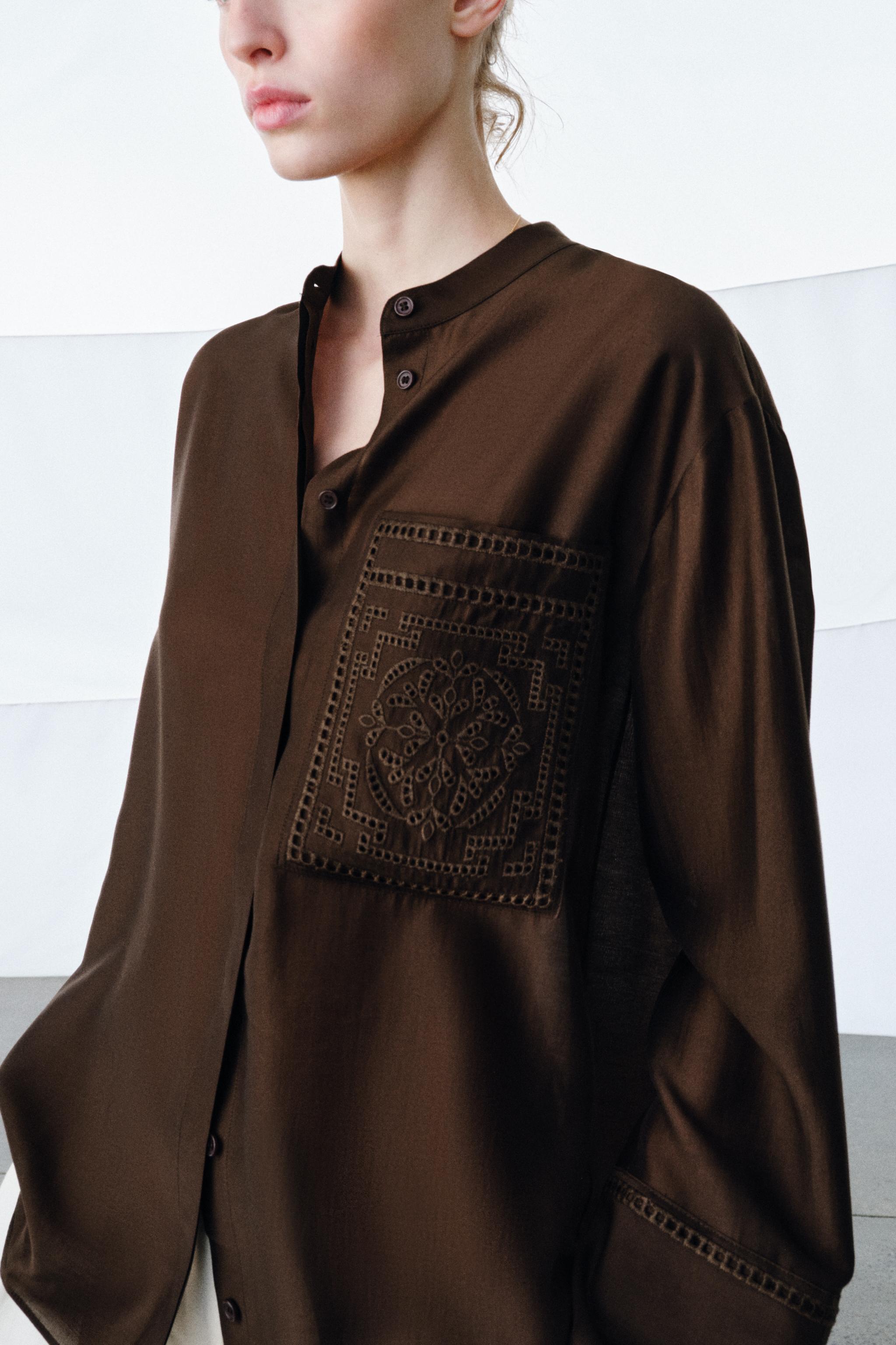 Embroidered Pocket Shirt Zw Collection