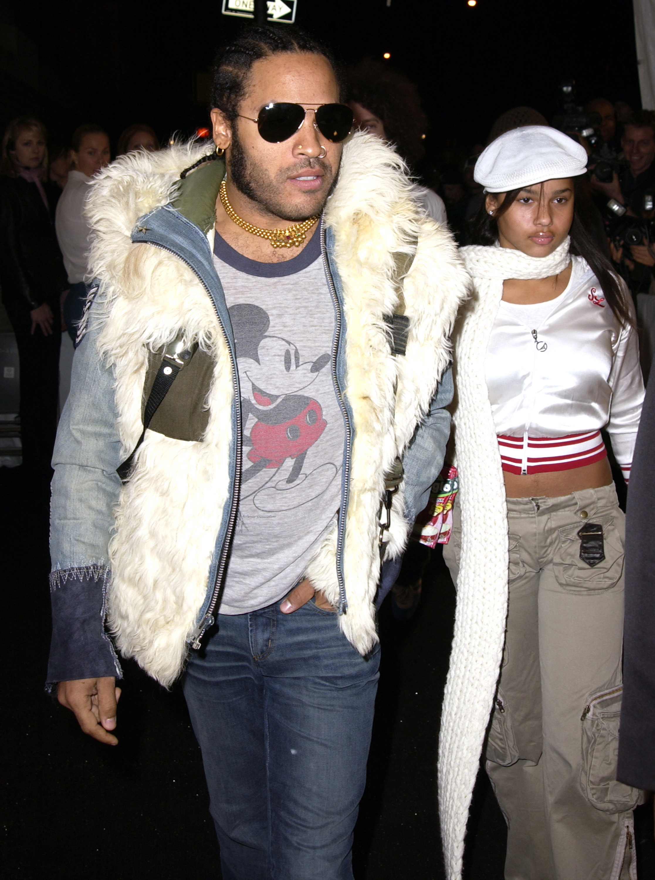 Lenny Kravitz and Zoe during 8th Annual Victoria's Secret Fashion Show in New York, 2002