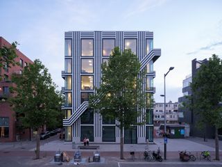 thonik office in amsterdam has a stripy facade