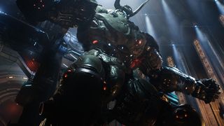 A giant mech suit in Doom: The Dark Ages