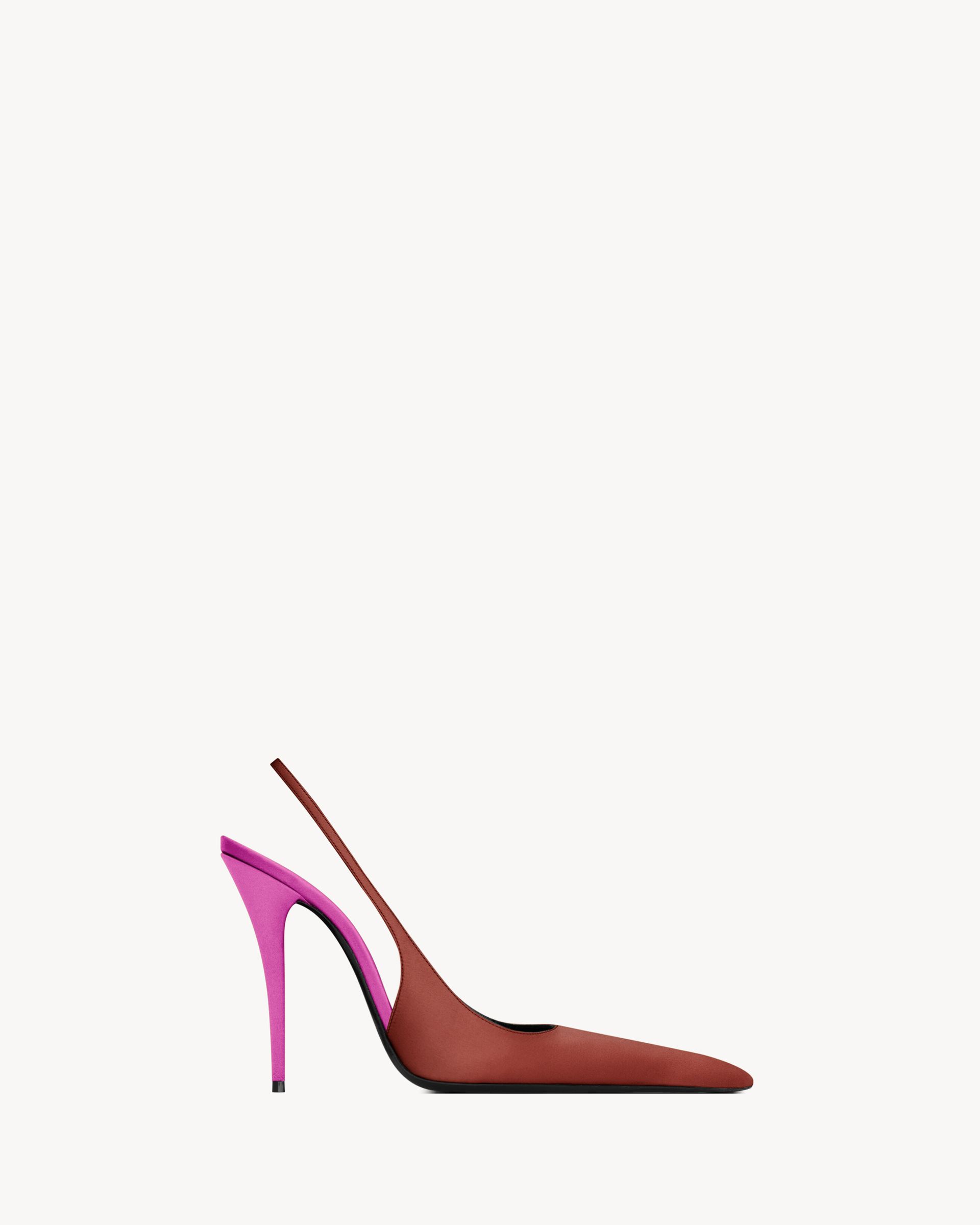 Deroche Slingback Pumps in Satin Crepe