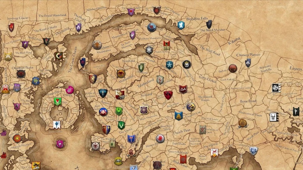 whole map of immortal empires in total war warhammer 3