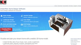 Website screenshot for NCH Software DreamPlan