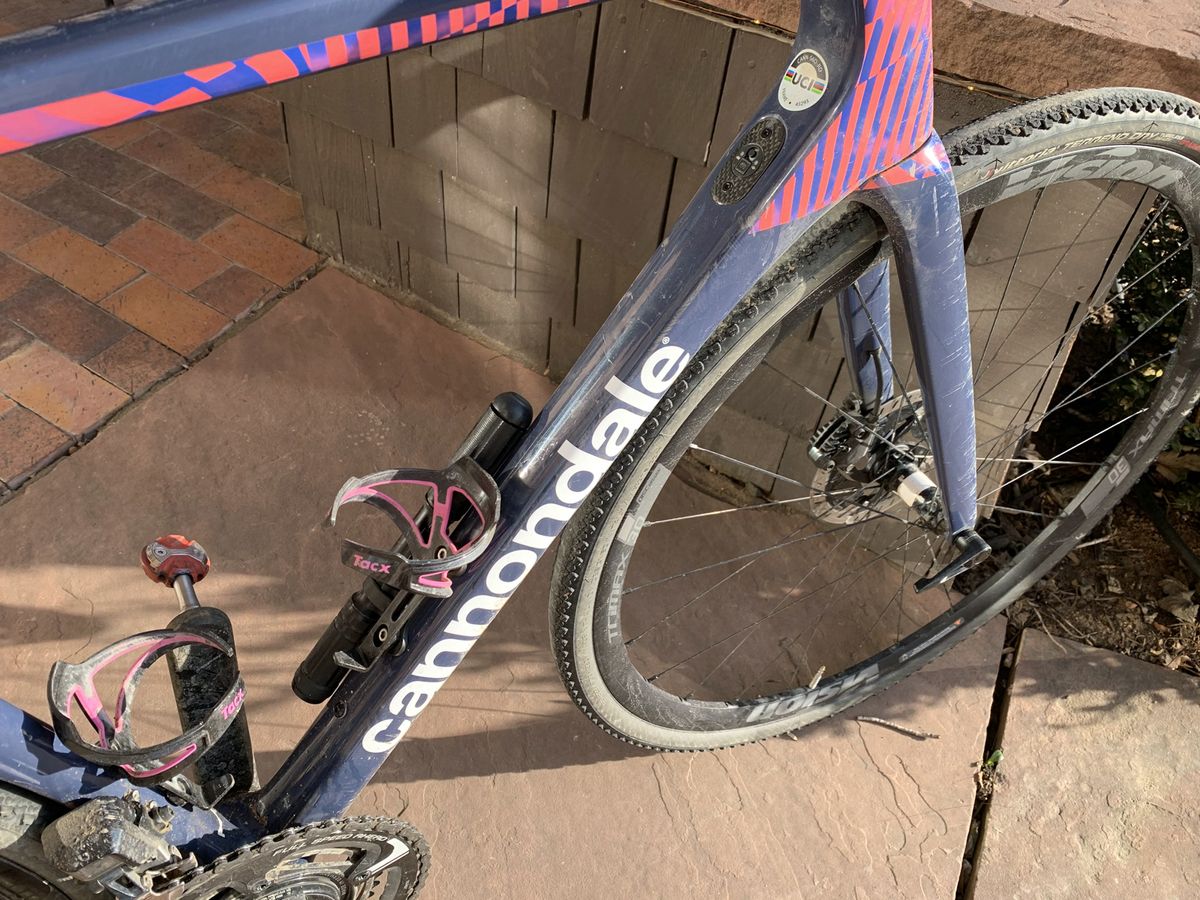 Lachlan Morton's Cannondale SuperSix Evo adapted for Old Man