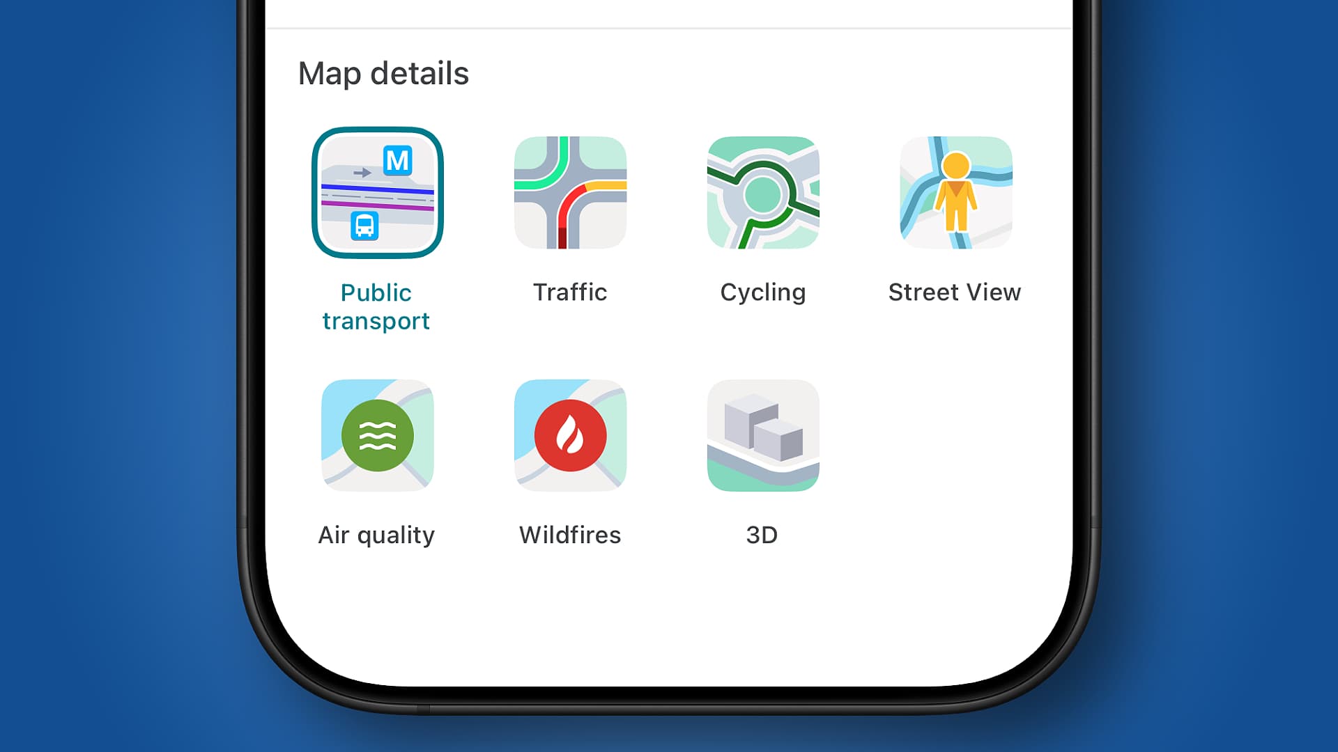 Google Maps running on an iPhone.