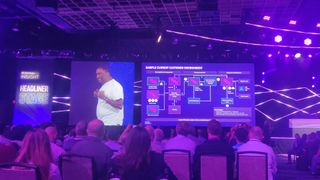 Krish Vitaldevara on stage at NetApp insight 2024