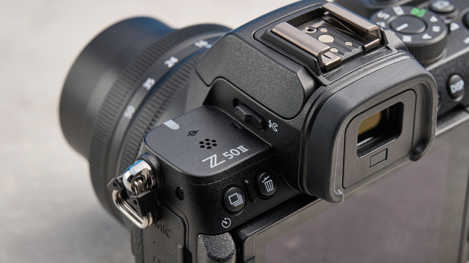 The Nikon Z50II with the Z50II legend in focus