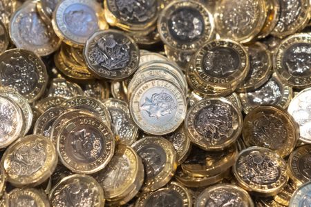 CARDIFF, UNITED KINGDOM - NOVEMBER 01: A pile of UK pound coins on November 1, 2019 in Cardiff, United Kingdom. (Photo by Matthew Horwood/Getty Images)