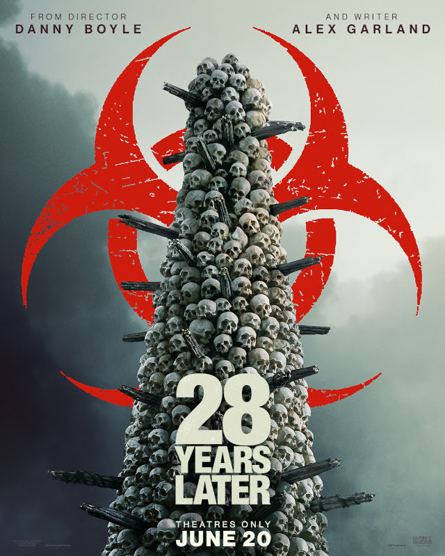 Tower of skulls on 28 Years Later poster