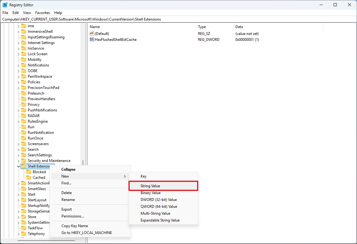 Registry create Blocked key