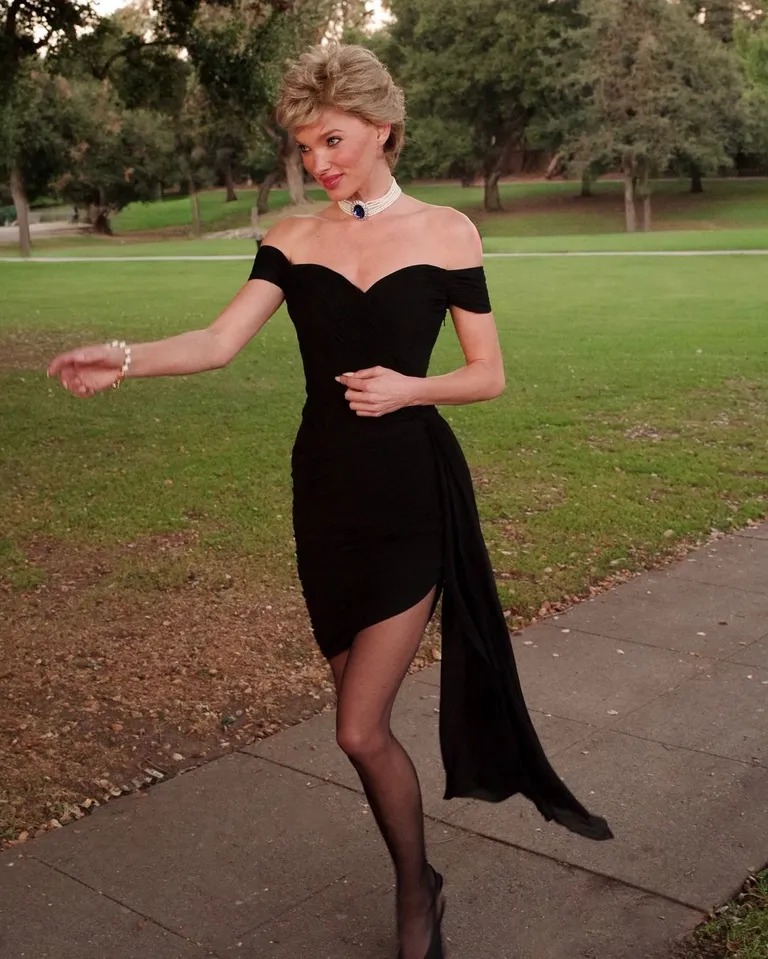 Elsa Hosk dressed up as Princess Diana