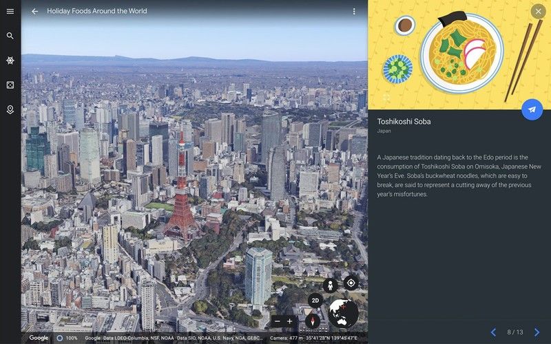 Google Earth holiday food