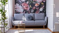 Bloomcore - floral wallpaper in living room 