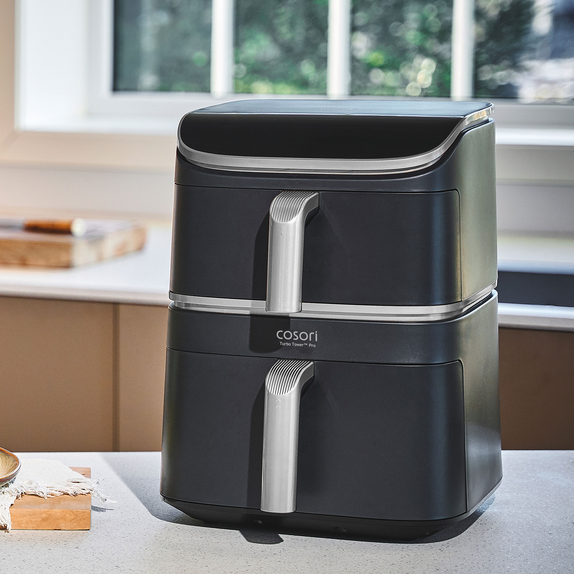 Cosori air fryer in kitchen