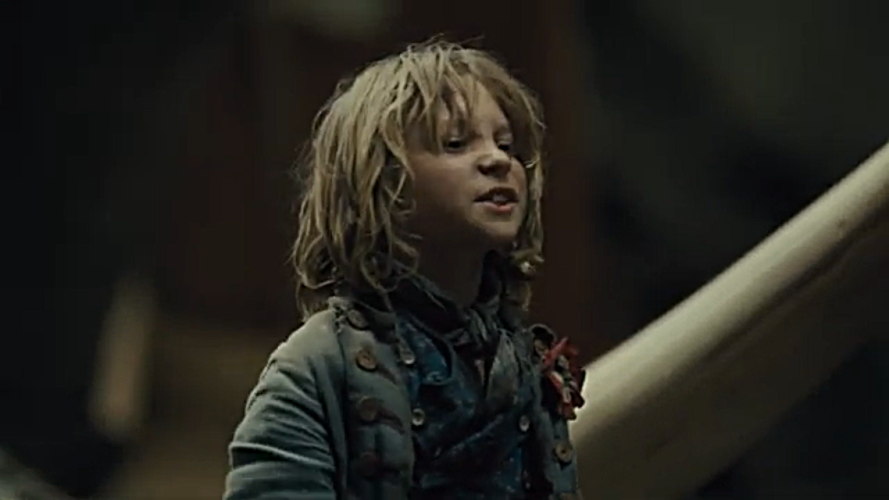 Daniel Huttlestone in the movie Les Misérables.