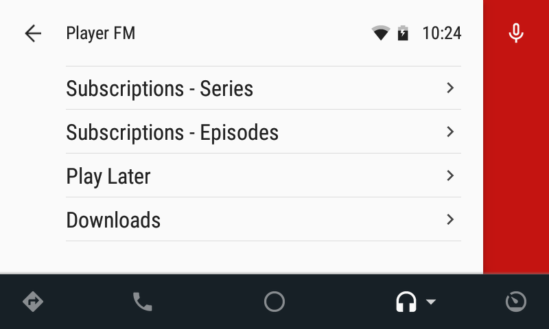 Player FM on Android Auto